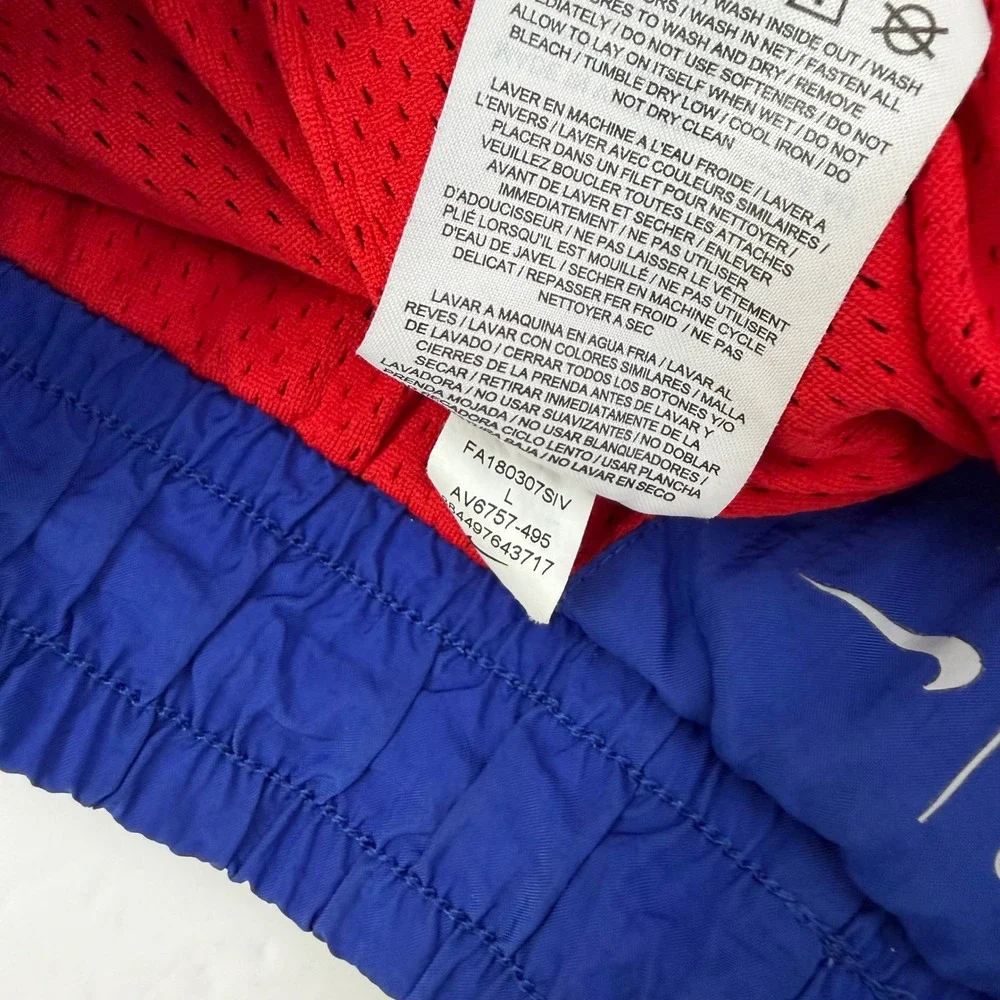 Nike Philadelphia 76ers Pants Mens L Blue NBA Track Windbreaker AV6757-495